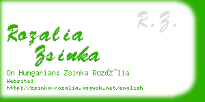 rozalia zsinka business card